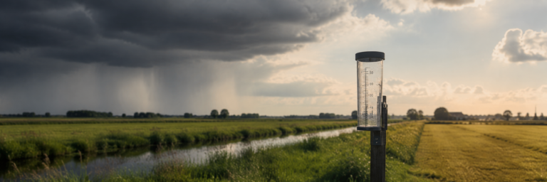 Hoeveel Nederland zit er in dertien regenmeters?