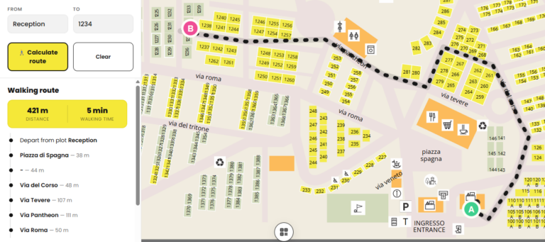 Building a walking-route finder for a campsite